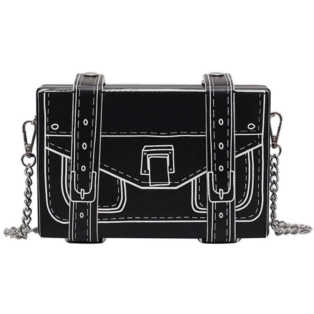 1595 Sun Kea Cartoon Box Shoulder Bag Ins Fashion Clutch Crossbody Bag